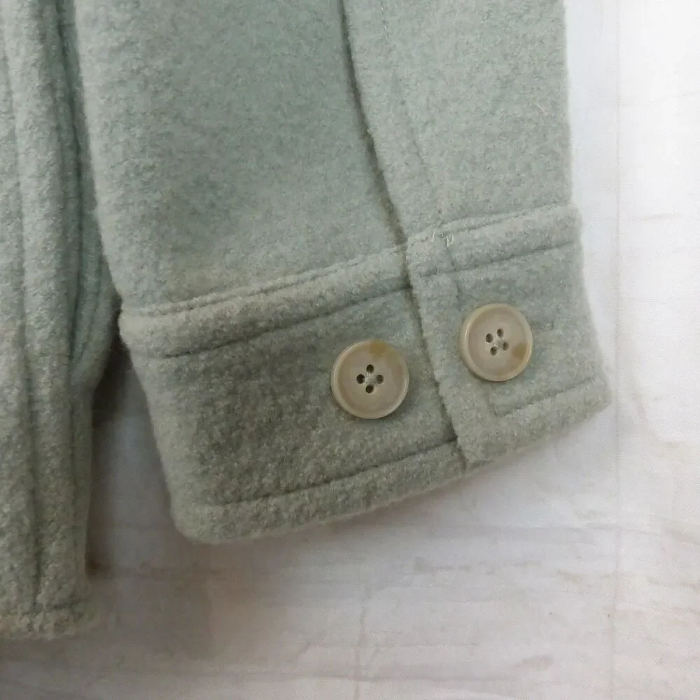 Aritzia Wilfred Free Ganna Shacket Womens M Green Merino Wool Jacket Utility NWT